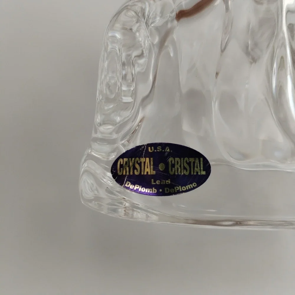 Vintage DePlomb Lead Crystal Kneeling Praying Angel Votive Candle Holder USA 6